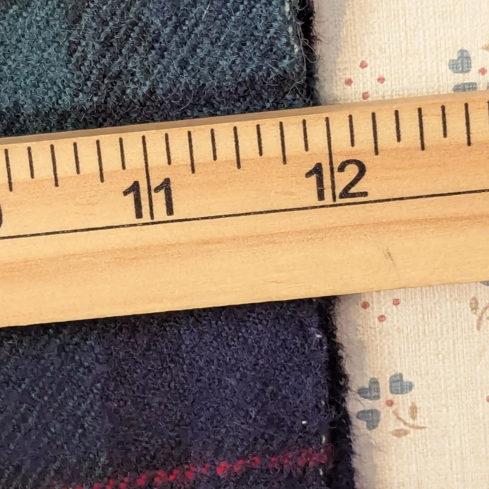 🖤 💙 Vintage Muffler Tartan Clan Scottish Plaid Wool Scarf Woolmark
